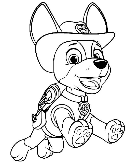 Çocuklar İçin Tracker Paw Boyama Sayfaları 