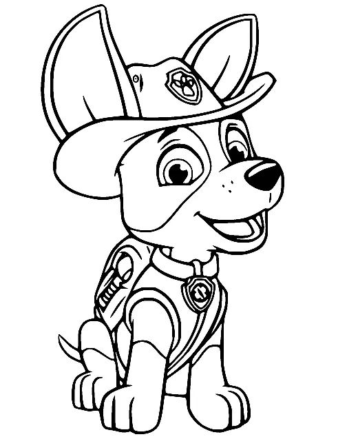 Çocuklar İçin Tracker Paw Boyama Sayfaları 