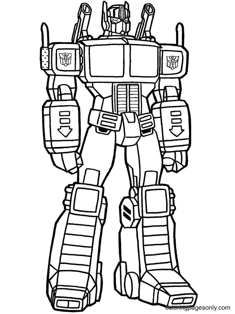 Çocuklar İçin Transformers Boyama Sayfaları 