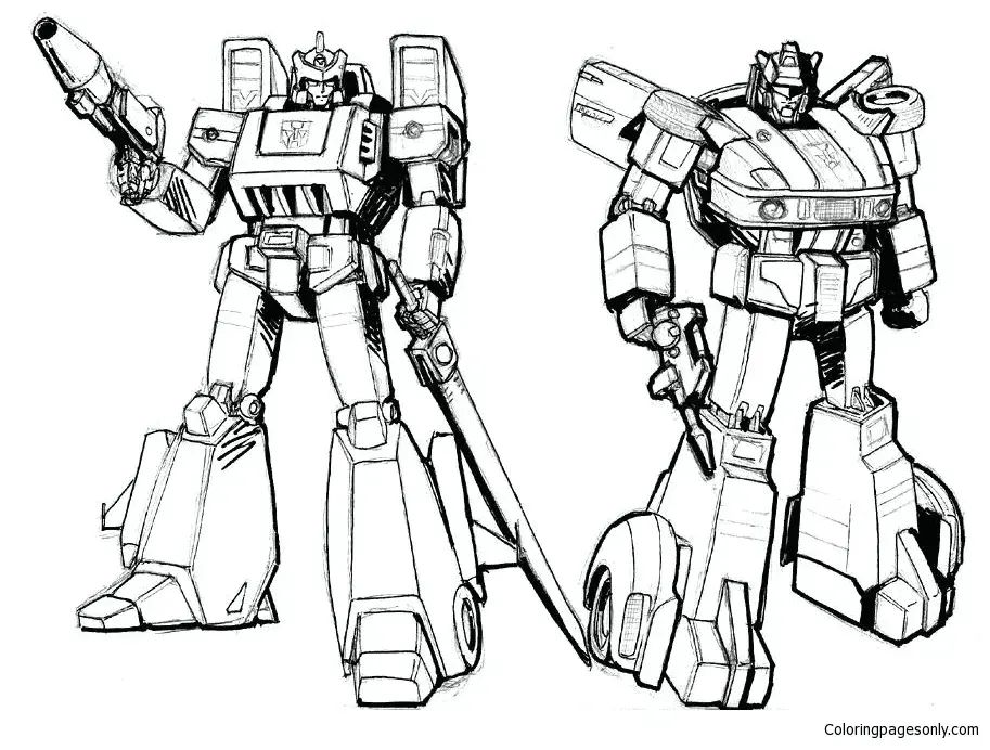 Çocuklar İçin Transformers Boyama Sayfaları 