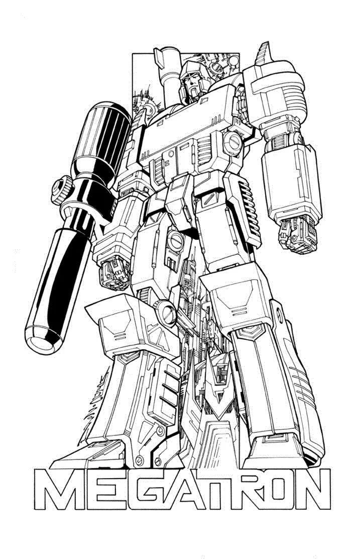 Çocuklar İçin Transformers Boyama Sayfaları 