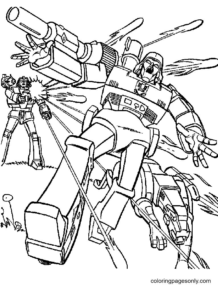 Çocuklar İçin Transformers Boyama Sayfaları 