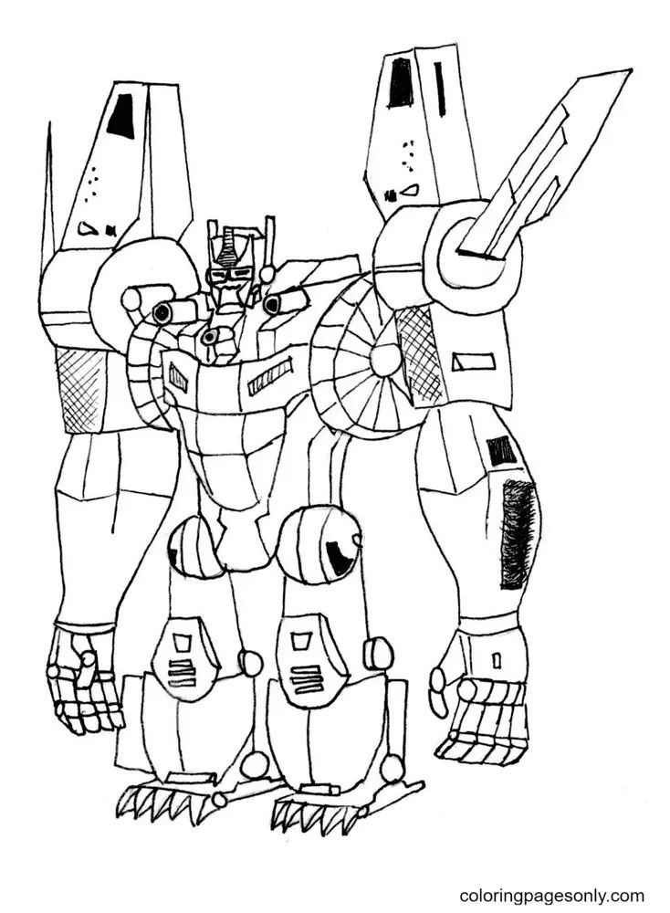 Çocuklar İçin Transformers Boyama Sayfaları 