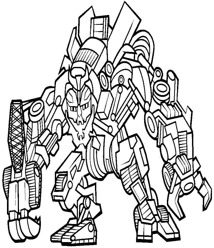 Çocuklar İçin Transformers Boyama Sayfaları 