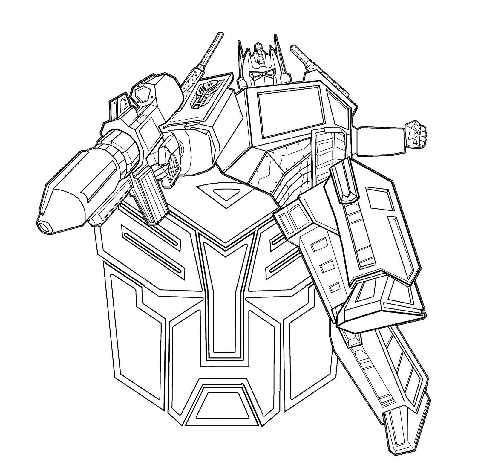 Çocuklar İçin Transformers Boyama Sayfaları 