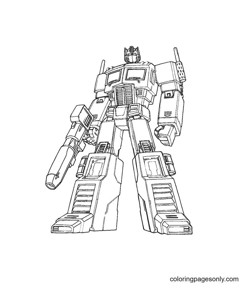 Çocuklar İçin Transformers Boyama Sayfaları 