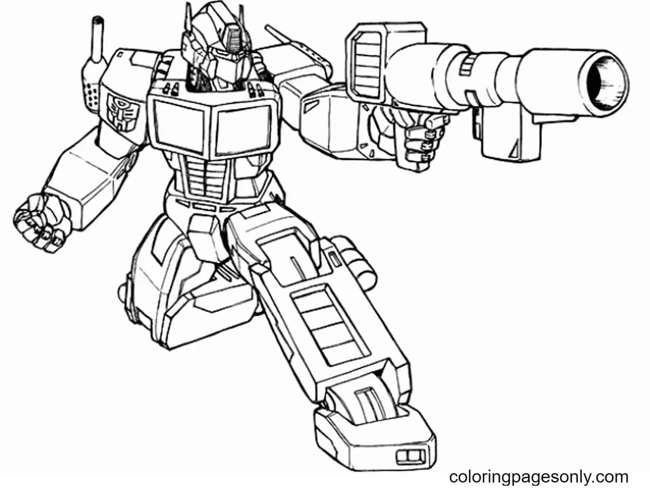 Çocuklar İçin Transformers Boyama Sayfaları 