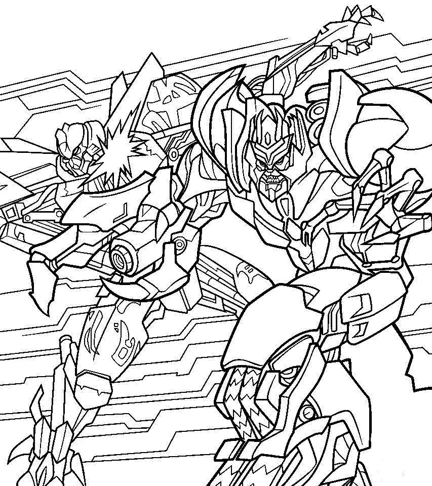 Çocuklar İçin Transformers Boyama Sayfaları 