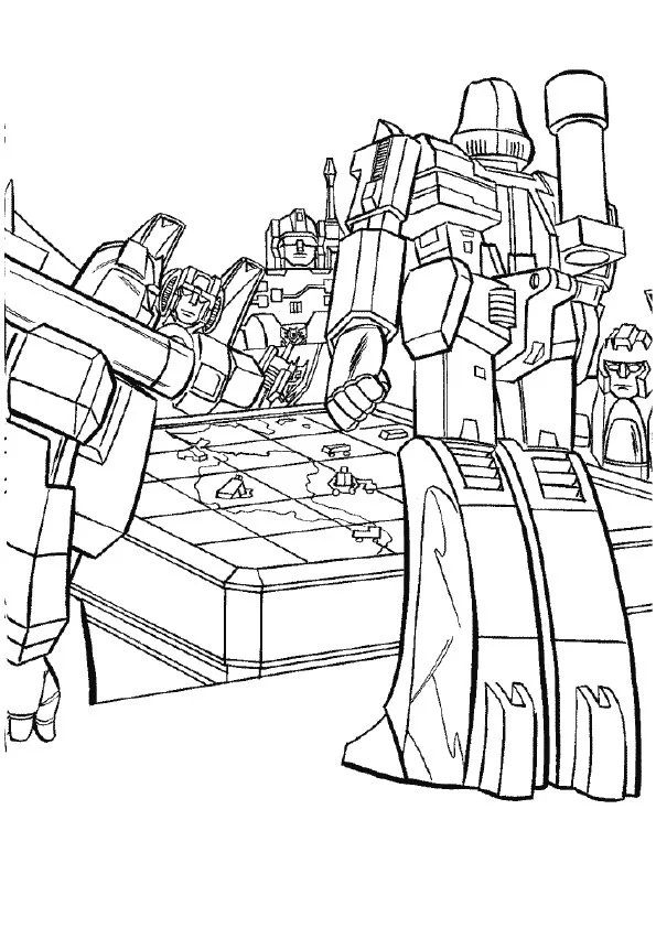 Çocuklar İçin Transformers Boyama Sayfaları 