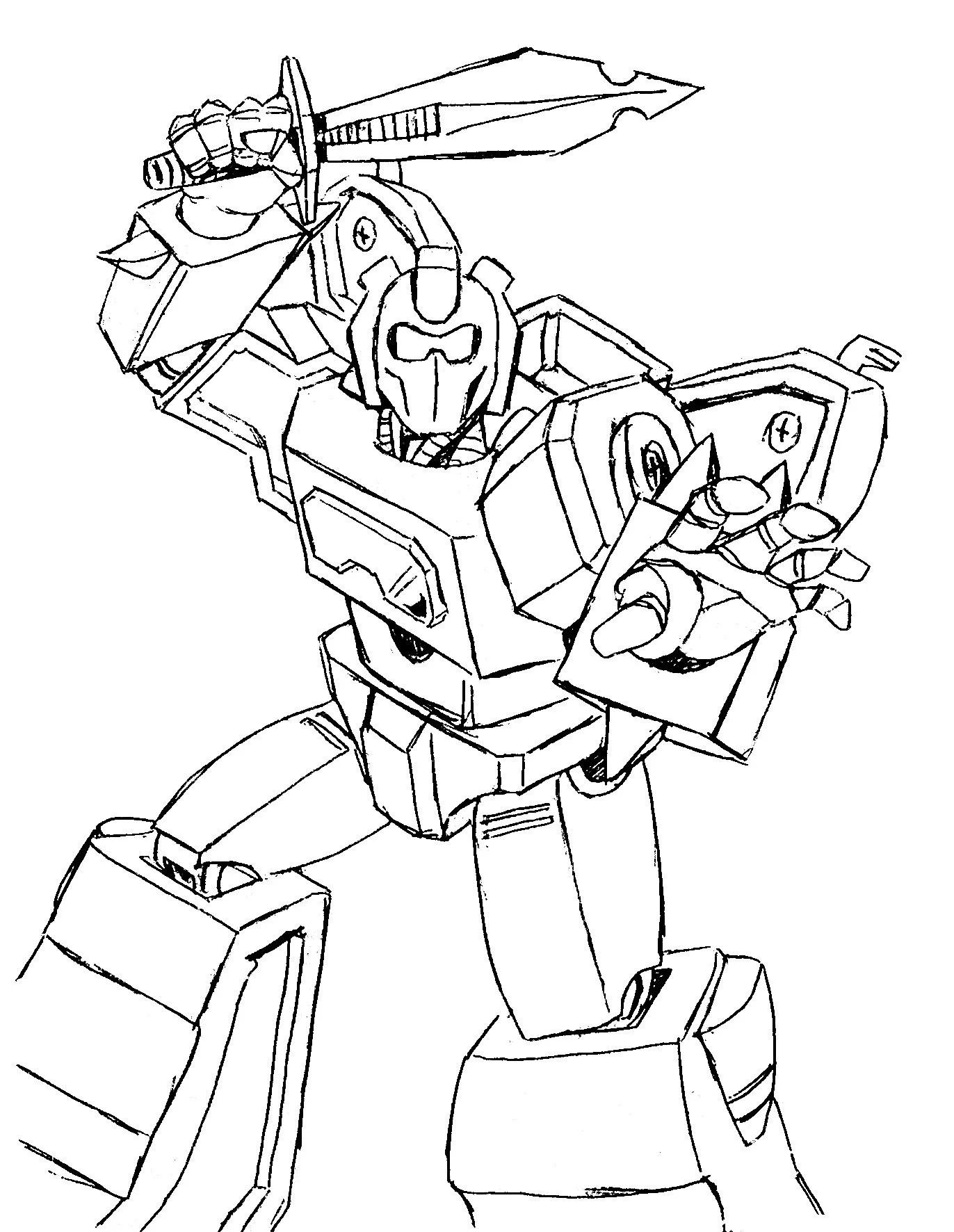 Çocuklar İçin Transformers Boyama Sayfaları 