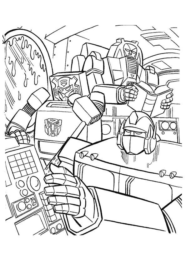 Çocuklar İçin Transformers Boyama Sayfaları 