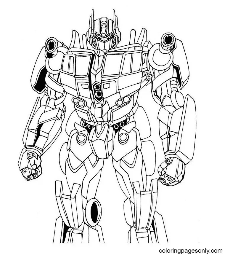 Çocuklar İçin Transformers Boyama Sayfaları 