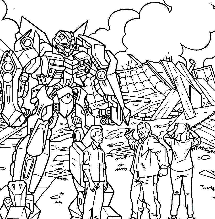 Çocuklar İçin Transformers Boyama Sayfaları 