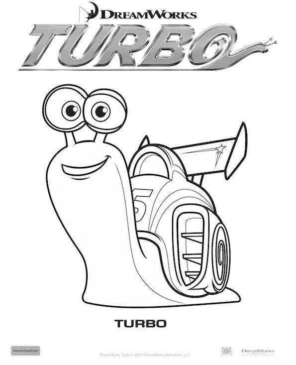 Çocuklar İçin Turbo Boyama Sayfaları 