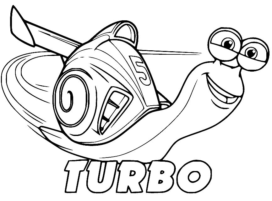 Çocuklar İçin Turbo Boyama Sayfaları 