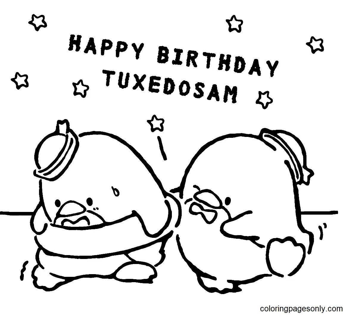 Çocuklar İçin Tuxedo Boyama Sayfaları 
