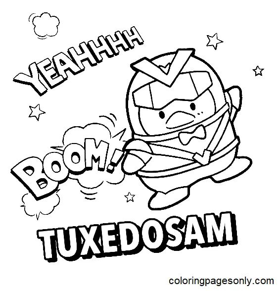 Çocuklar İçin Tuxedo Boyama Sayfaları 
