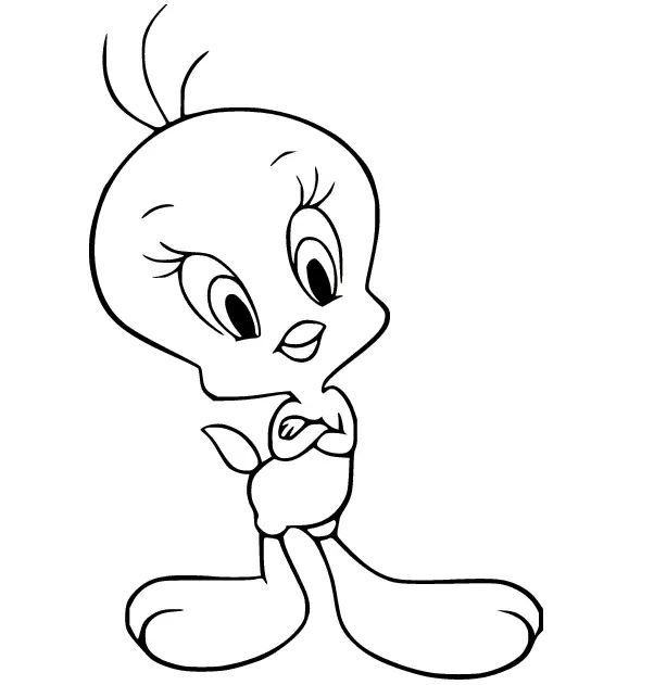 Çocuklar İçin Tweety Boyama Sayfaları 
