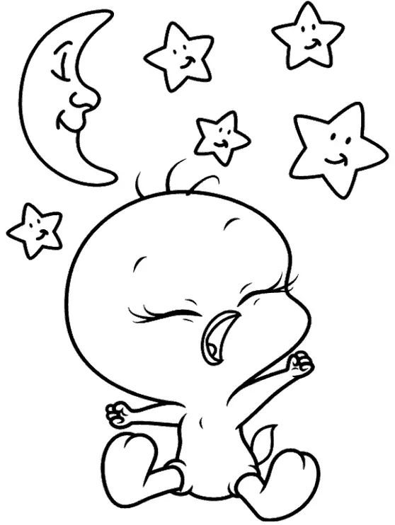 Çocuklar İçin Tweety Boyama Sayfaları 