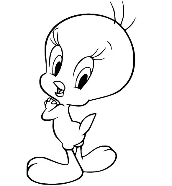 Çocuklar İçin Tweety Boyama Sayfaları 