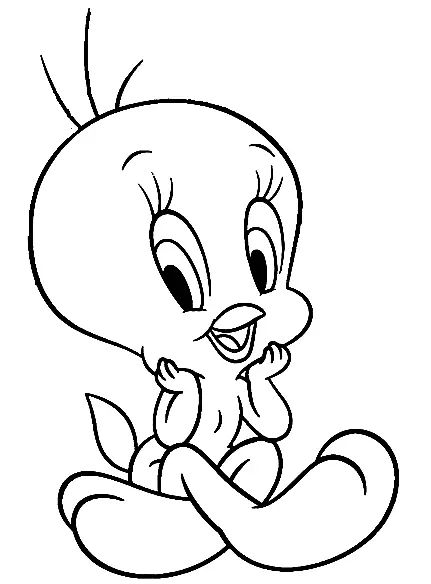 Çocuklar İçin Tweety Boyama Sayfaları 