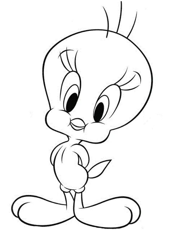 Çocuklar İçin Tweety Boyama Sayfaları 