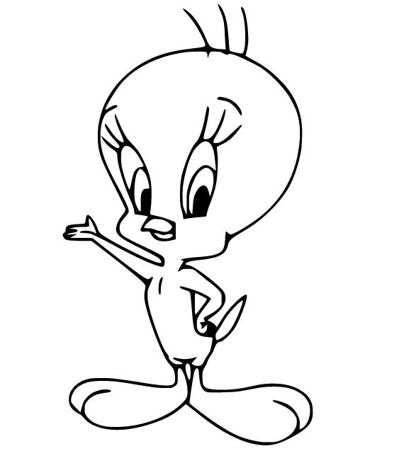 Çocuklar İçin Tweety Boyama Sayfaları 