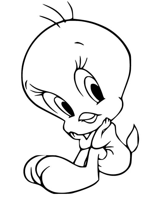 Çocuklar İçin Tweety Boyama Sayfaları 