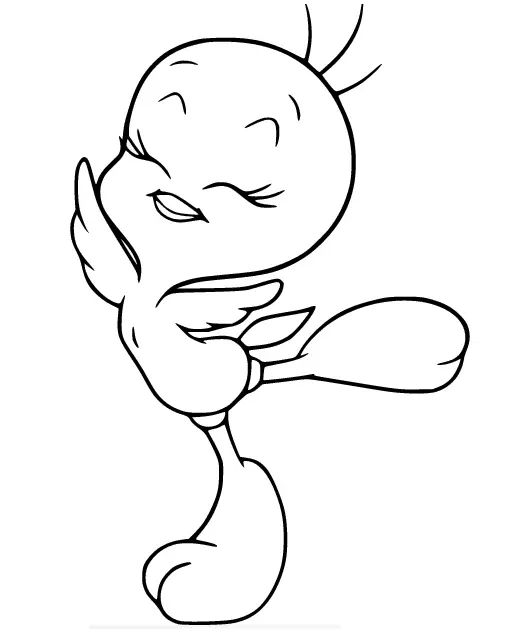Çocuklar İçin Tweety Boyama Sayfaları 