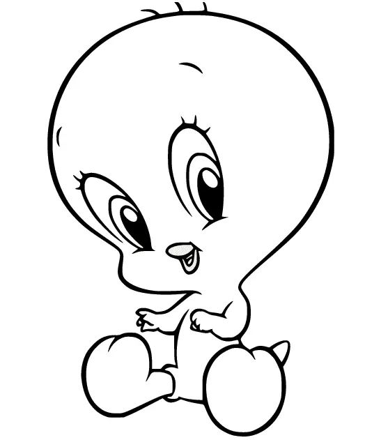 Çocuklar İçin Tweety Boyama Sayfaları 