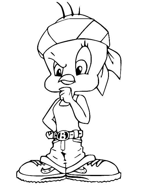 Çocuklar İçin Tweety Boyama Sayfaları 