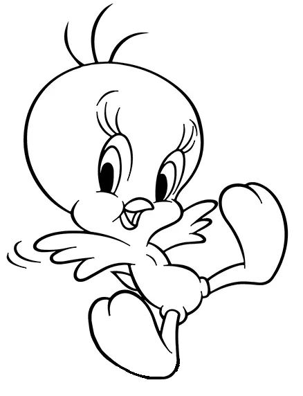 Çocuklar İçin Tweety Boyama Sayfaları 