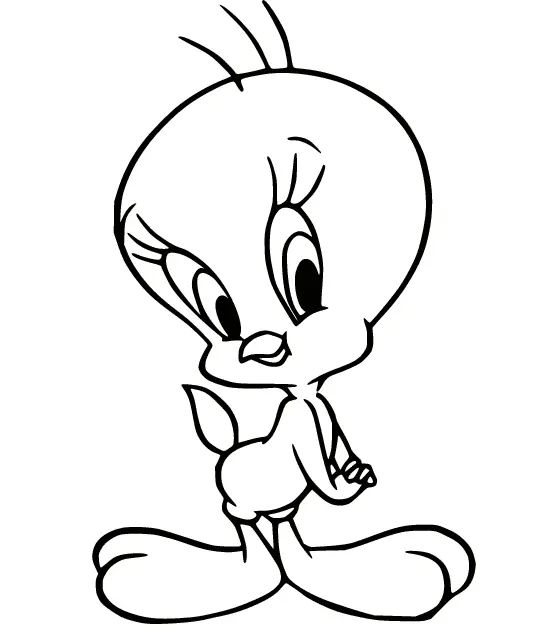 Çocuklar İçin Tweety Boyama Sayfaları 