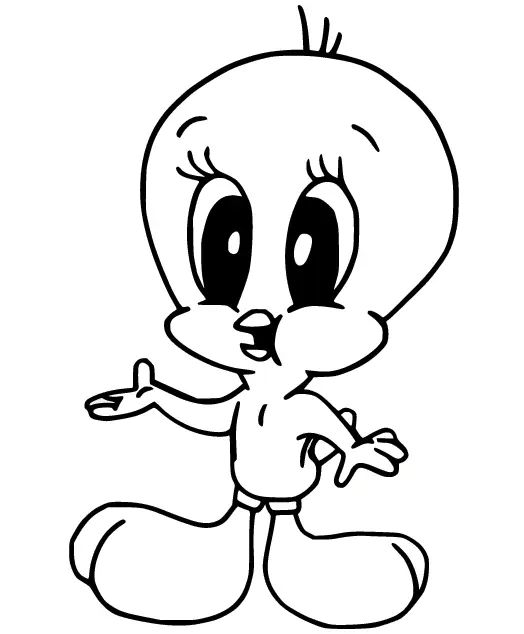 Çocuklar İçin Tweety Boyama Sayfaları 