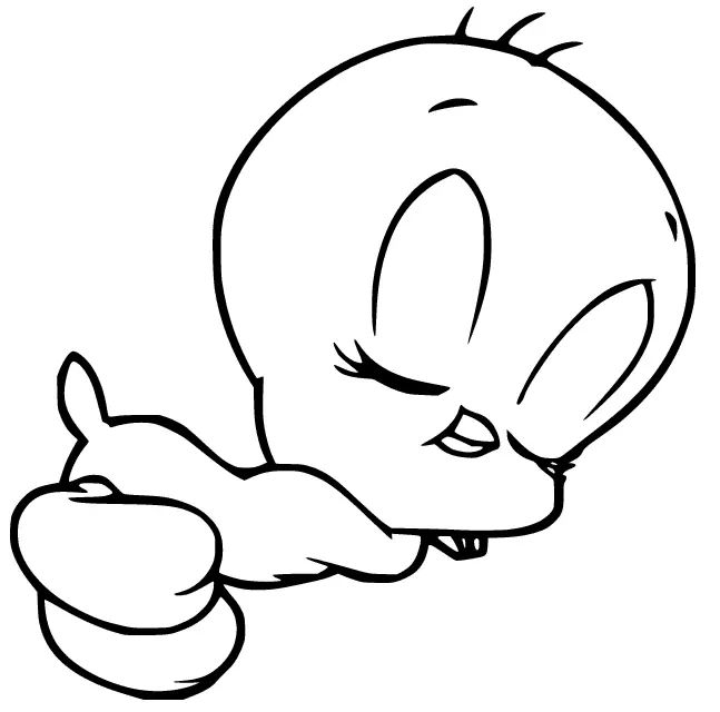 Çocuklar İçin Tweety Boyama Sayfaları 