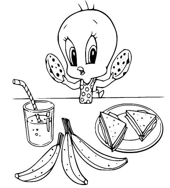 Çocuklar İçin Tweety Boyama Sayfaları 