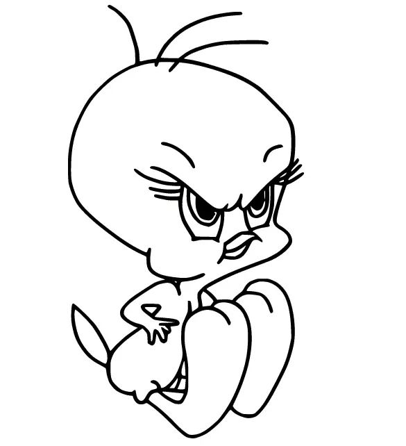 Çocuklar İçin Tweety Boyama Sayfaları 