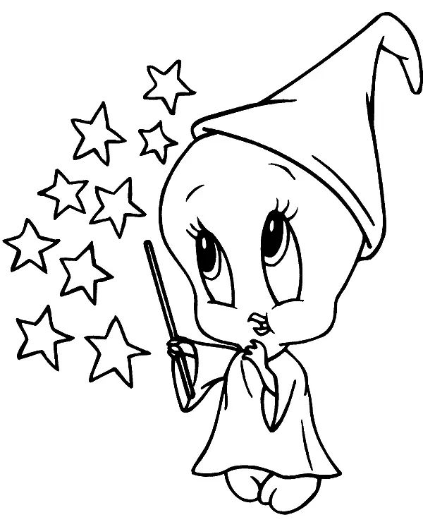 Çocuklar İçin Tweety Boyama Sayfaları 