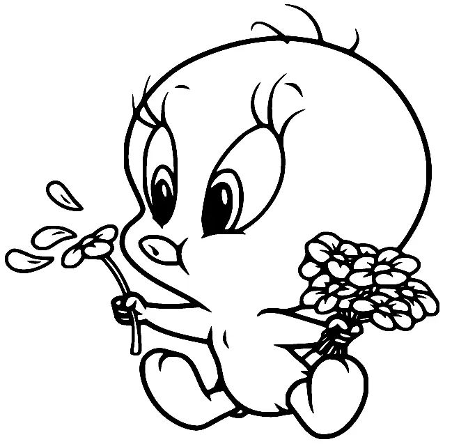 Çocuklar İçin Tweety Boyama Sayfaları 