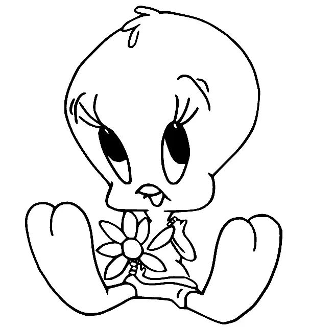 Çocuklar İçin Tweety Boyama Sayfaları 