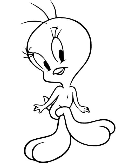 Çocuklar İçin Tweety Boyama Sayfaları 