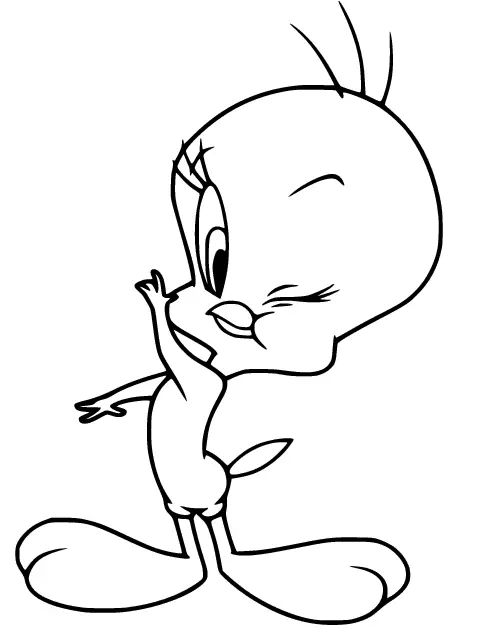 Çocuklar İçin Tweety Boyama Sayfaları 
