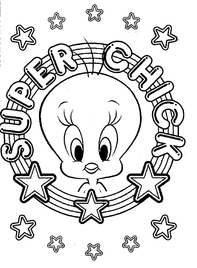 Çocuklar İçin Tweety Boyama Sayfaları 