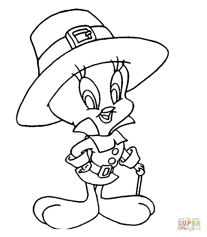 Çocuklar İçin Tweety Boyama Sayfaları 