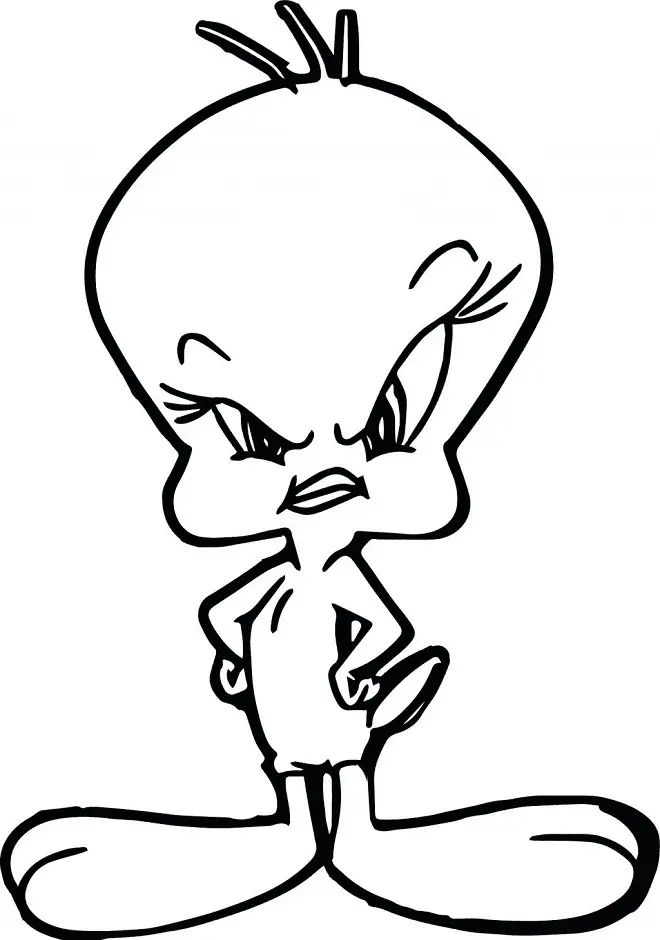 Çocuklar İçin Tweety Boyama Sayfaları 