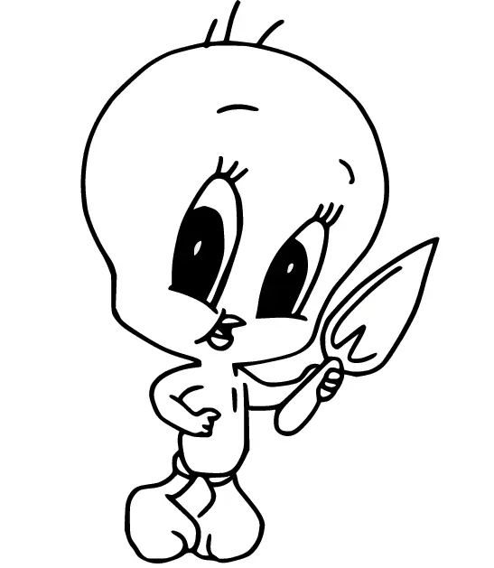 Çocuklar İçin Tweety Boyama Sayfaları 