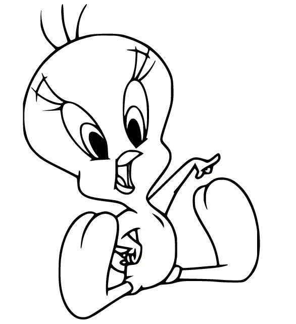 Çocuklar İçin Tweety Boyama Sayfaları 