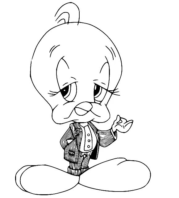 Çocuklar İçin Tweety Boyama Sayfaları 