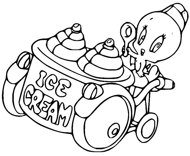 Çocuklar İçin Tweety Boyama Sayfaları 