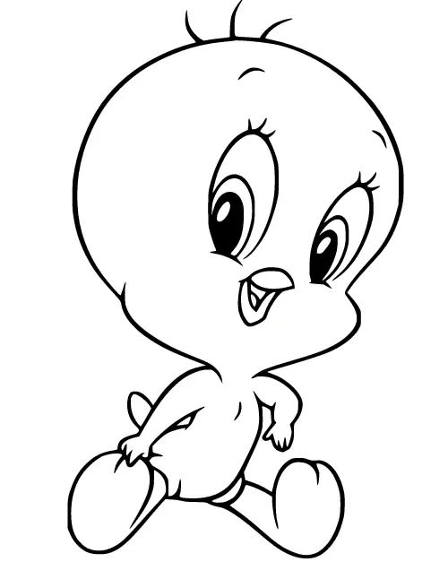 Çocuklar İçin Tweety Boyama Sayfaları 